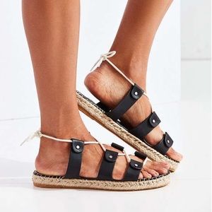 Dolce Vita Black Espadrille Sandals